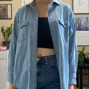 Denim button up